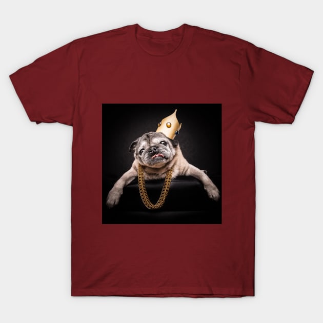Pug King T-Shirt by TheAnchorLife